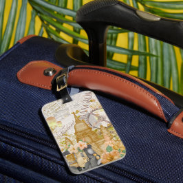 Etiqueta de equipaje de la vieja Tailandia