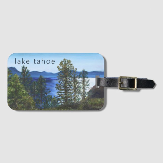 Etiqueta de equipaje de Lake Tahoe (Anverso horizontal)