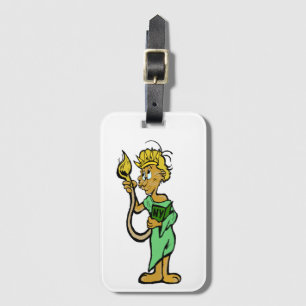 Etiqueta de equipaje de león de Nueva York