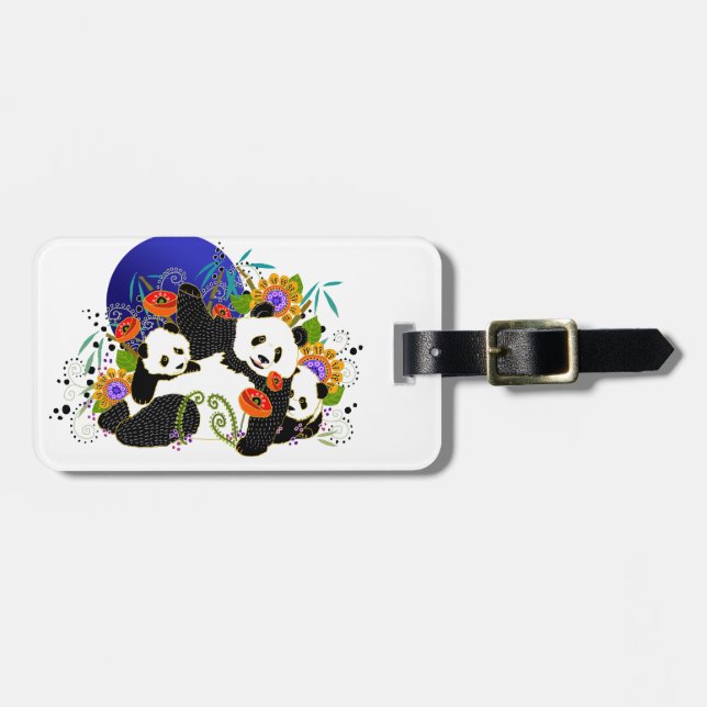 etiqueta de equipaje de los estilos BINDI PANDAS 2 (Frente Horizontal)