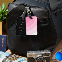 Etiqueta de equipaje de los nadadores rosados pers