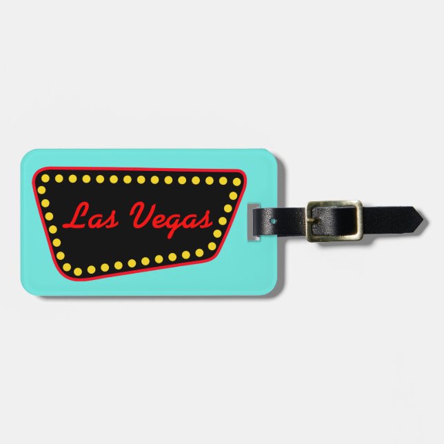 Etiqueta de equipaje de luna de miel de las Vegas  (Frente Horizontal)