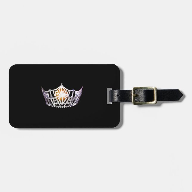 Etiqueta de equipaje de Miss América Silver Crown (Frente Horizontal)