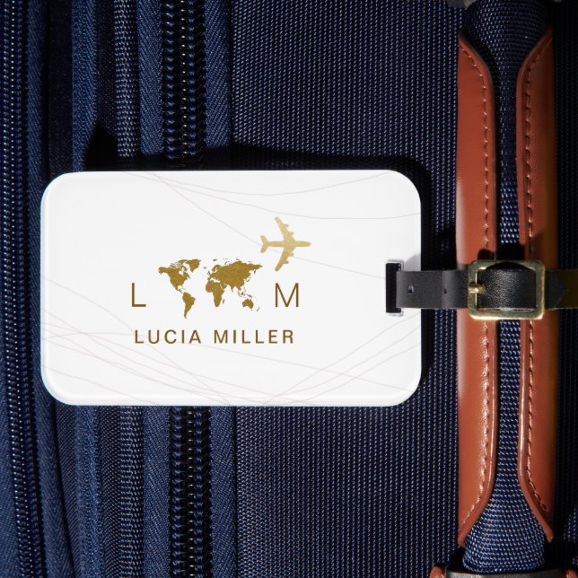 Etiqueta de equipaje de moda para viajar con estil (Anverso In Situ 4)