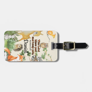 Etiqueta de equipaje de nombre personalizado con s