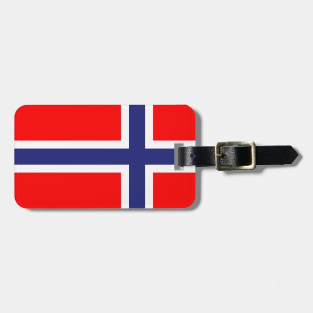 Etiqueta de equipaje de Noruega (Frente Horizontal)