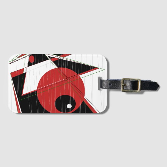 Etiqueta de equipaje de observación roja (Anverso horizontal)