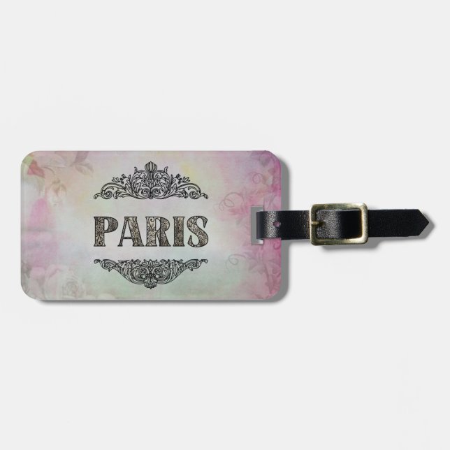 Etiqueta de equipaje de París (Frente Horizontal)