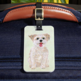 Etiqueta de equipaje de perro morkie