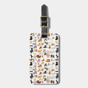 etiqueta de equipaje de perros coloridos