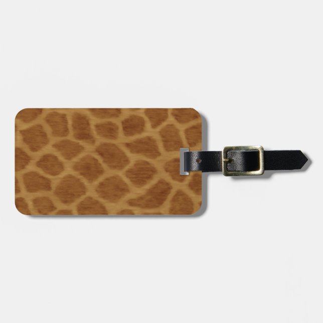 Etiqueta de equipaje de personalizado Giraffe (Frente Horizontal)