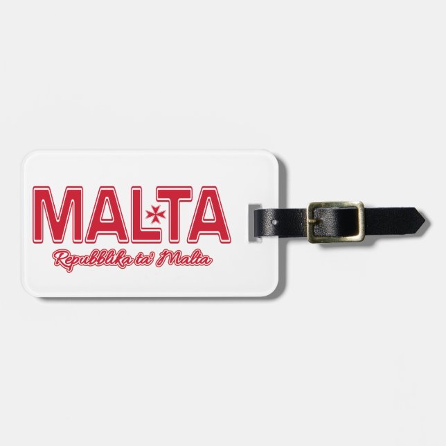 Etiqueta de equipaje de personalizado MALTA (Frente Horizontal)