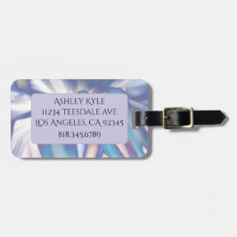 Etiqueta de equipaje de Petales morados