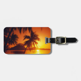Etiqueta de equipaje de playa