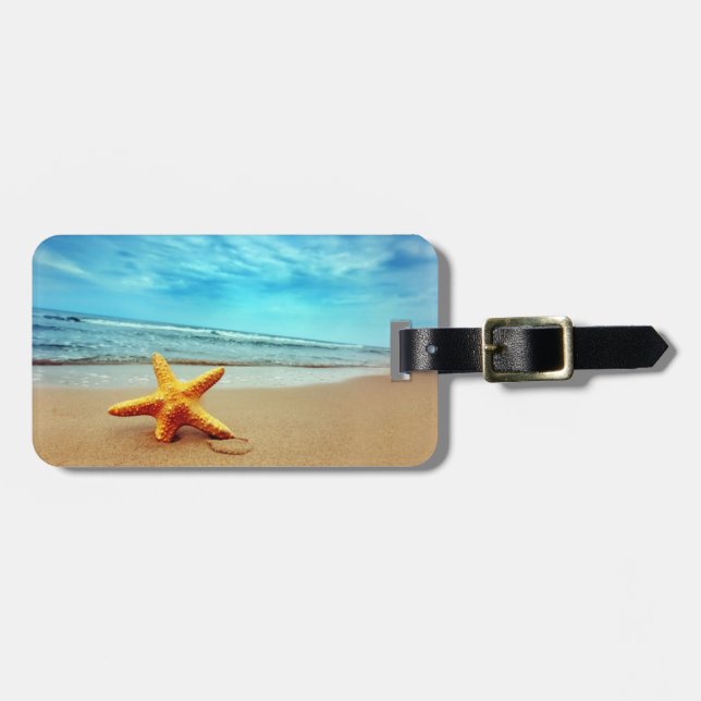 Etiqueta de equipaje de playa (Frente Horizontal)