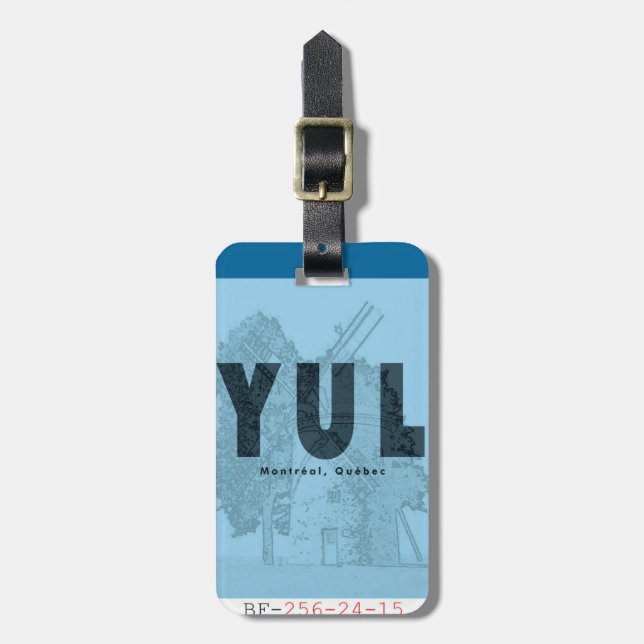 Etiqueta de equipaje de Pointe-Claire (Frente Vertical)