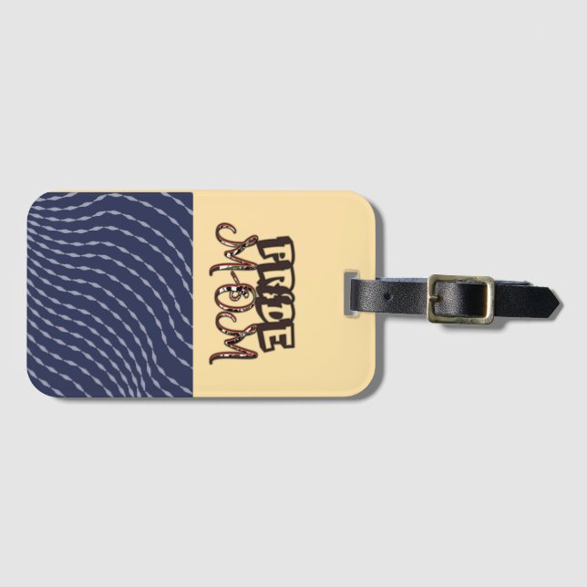 Etiqueta de equipaje de Proud Mama Journey (Anverso horizontal)