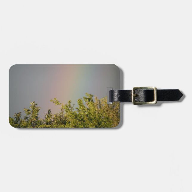 Etiqueta de equipaje de Rainbow Sky Personalizado (Frente Horizontal)