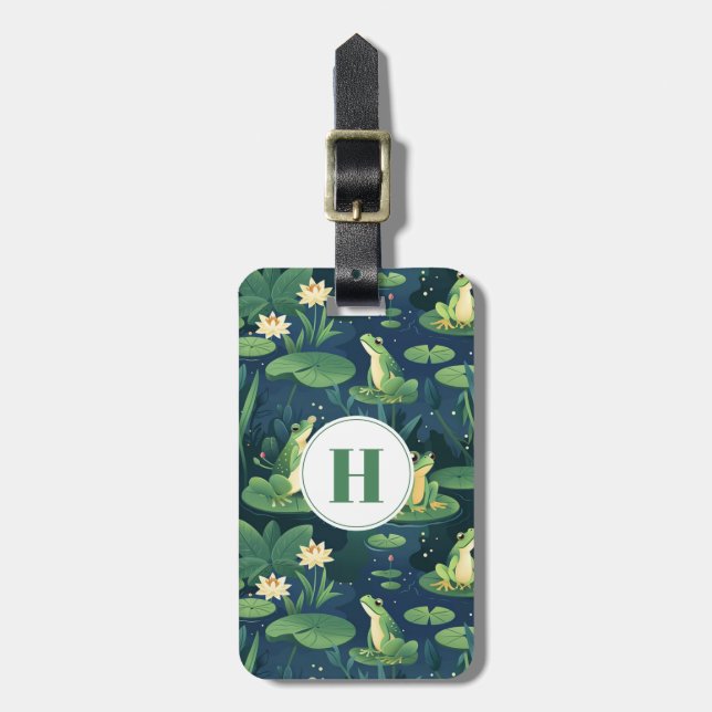 Etiqueta de equipaje de ranas cortas (Frente Vertical)