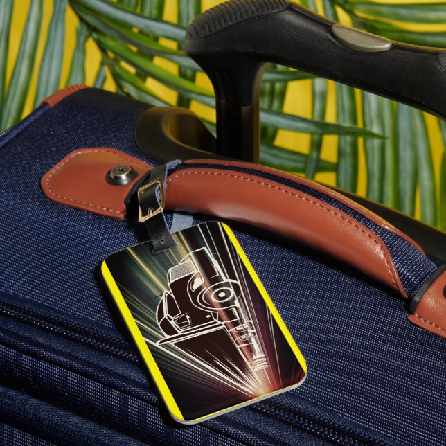 Etiqueta de equipaje de SemiTruck (Anverso In situ 1)