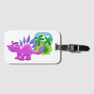 Etiqueta de equipaje de Stegosaurus personalizado