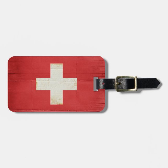 Etiqueta de equipaje de Suiza (Frente Horizontal)
