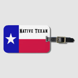 Etiqueta de equipaje de Texas nativo