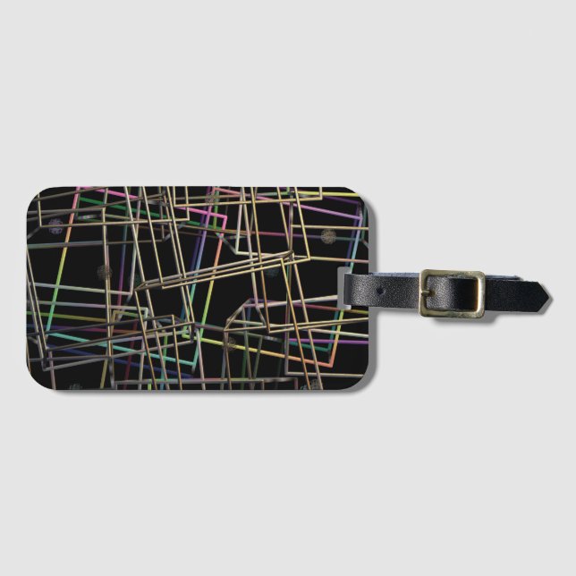 Etiqueta de equipaje de tramas Metalizado fraccion (Anverso horizontal)