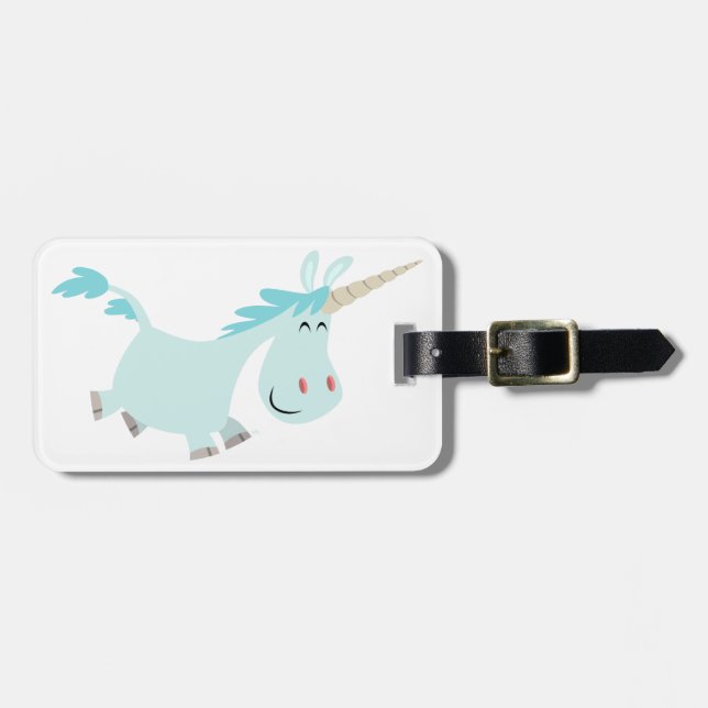 Etiqueta de equipaje de unicornio de Personalizado (Frente Horizontal)
