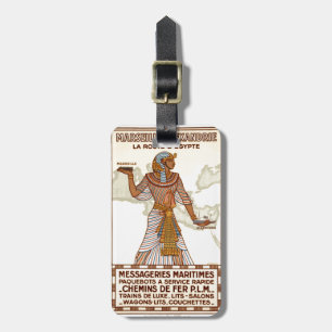 Etiqueta de equipaje de viaje de Egipto vintage