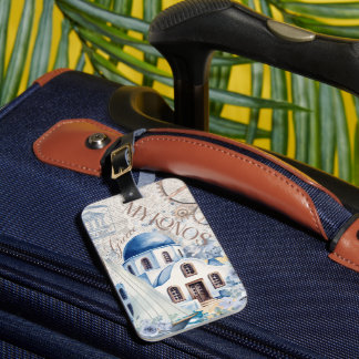 Etiqueta de equipaje de Vintage Grecia