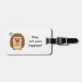 Etiqueta de equipaje de Wonky Zoo Moody Hedgehog