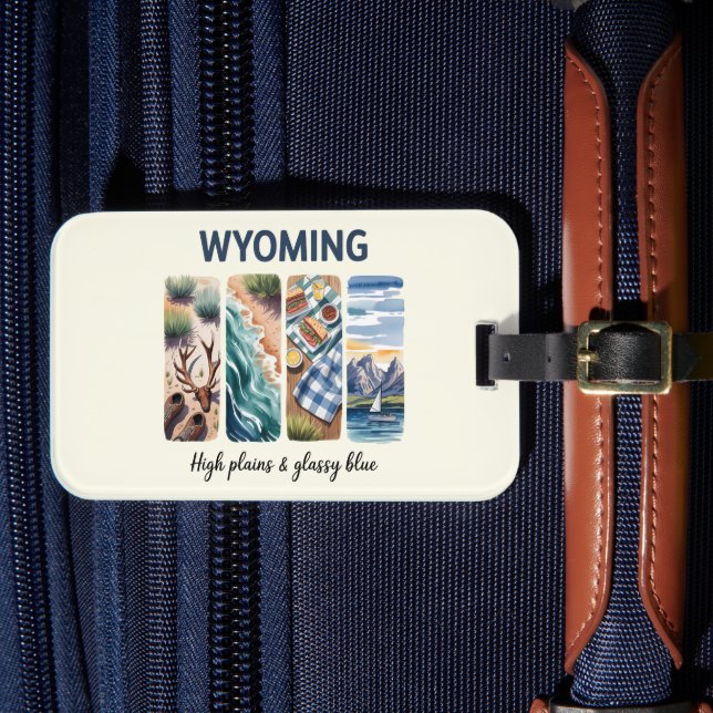 Etiqueta de equipaje de Wyoming - Lluvias altas y  (Anverso In Situ 4)
