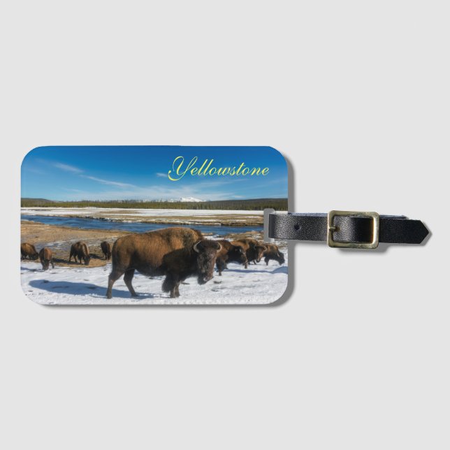 Etiqueta de equipaje de Yellowstone (Anverso horizontal)
