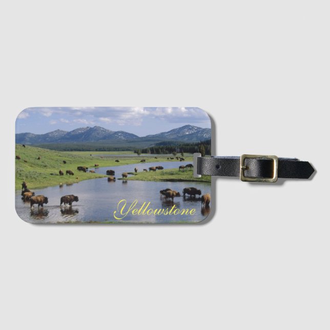 Etiqueta de equipaje de Yellowstone (Anverso horizontal)