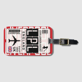 Etiqueta de equipaje del aeropuerto de Liverpool