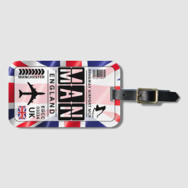 Etiqueta de equipaje del aeropuerto de Manchester