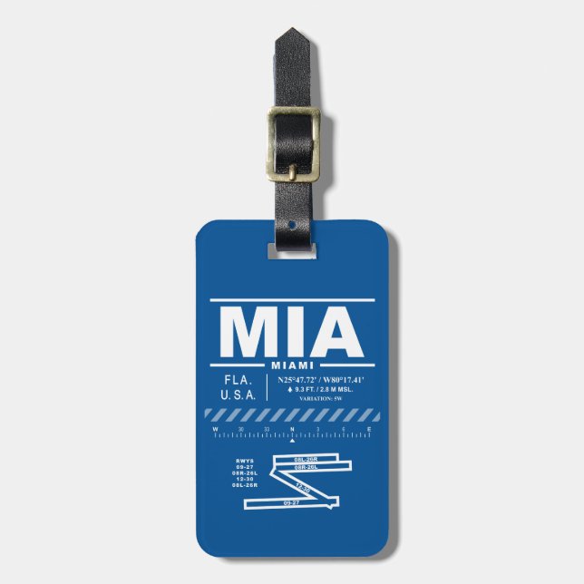 Etiqueta de equipaje del Aeropuerto Internacional  (Frente Vertical)