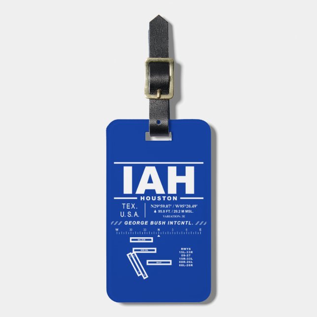 Etiqueta de equipaje del Aeropuerto Internacional  (Frente Vertical)