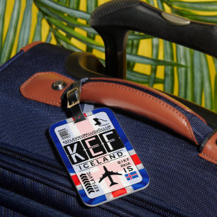 Etiqueta de equipaje del aeropuerto Keflavic KEF d