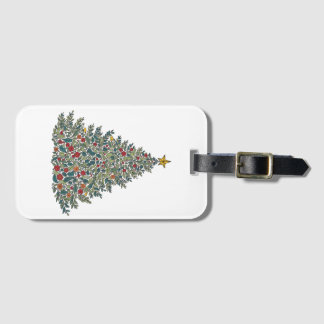 Etiqueta de equipaje del árbol de Navidad