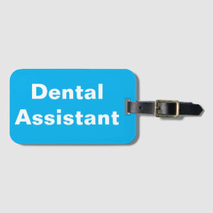 Etiqueta de equipaje del asistente dental