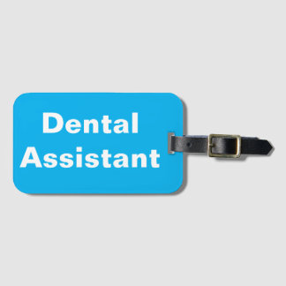 Etiqueta de equipaje del asistente dental