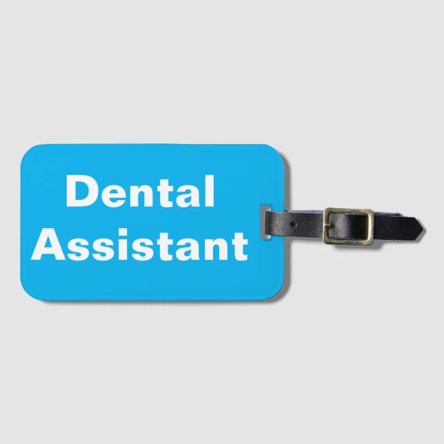 Etiqueta de equipaje del asistente dental (Anverso horizontal)