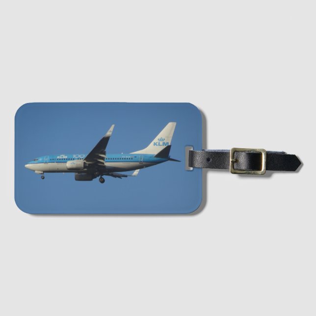 Etiqueta de equipaje del avión KLM de los Países B (Anverso horizontal)