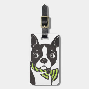Etiqueta de equipaje del Boston Terrier