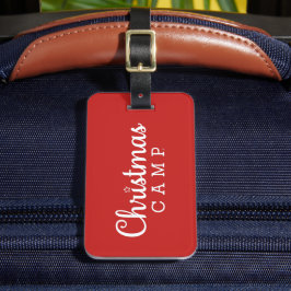 Etiqueta de equipaje del campamento de navidades