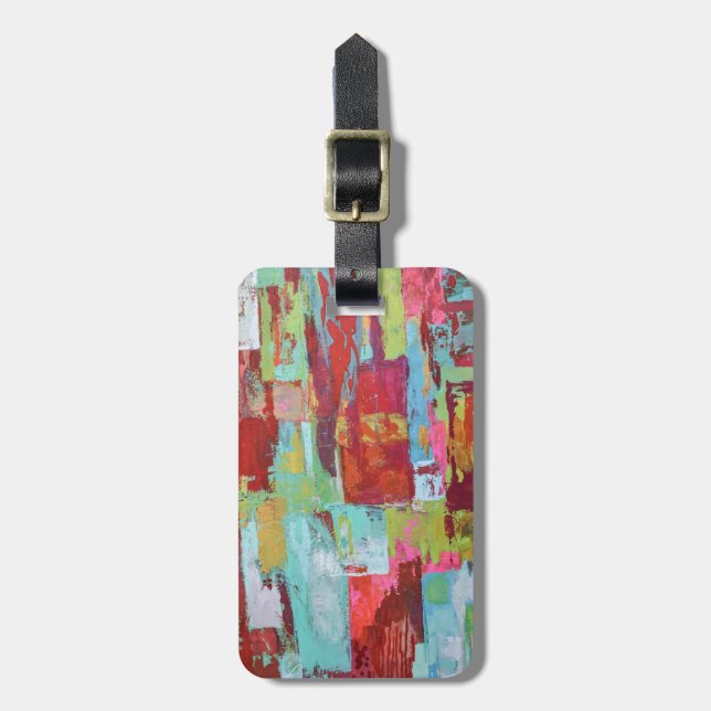 Etiqueta de equipaje del Chica de trabajo (Frente Vertical)