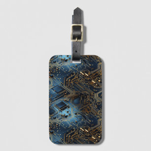 Etiqueta de equipaje del circuito electrónico