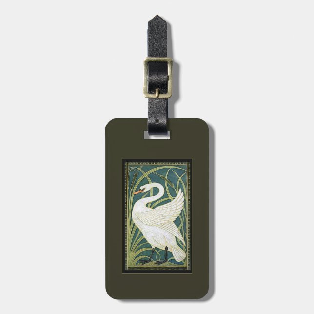 Etiqueta de equipaje del cisne de Nouveau del (Frente Vertical)